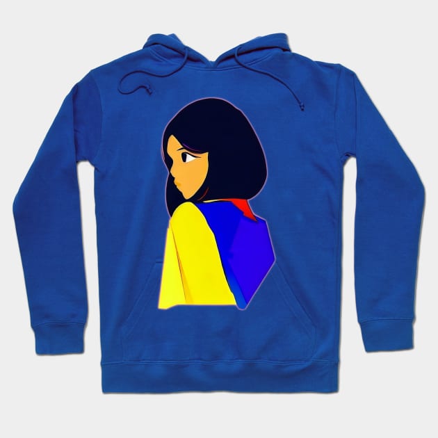 Delicate Cartoon Girl Hoodie by lowpolyshirts